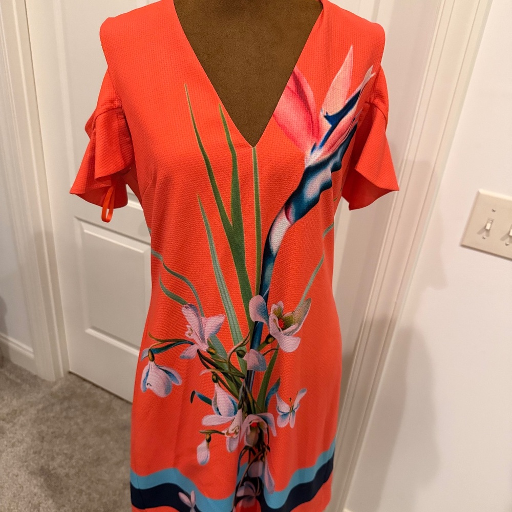 Ted Baker Orange dress - Sz 3